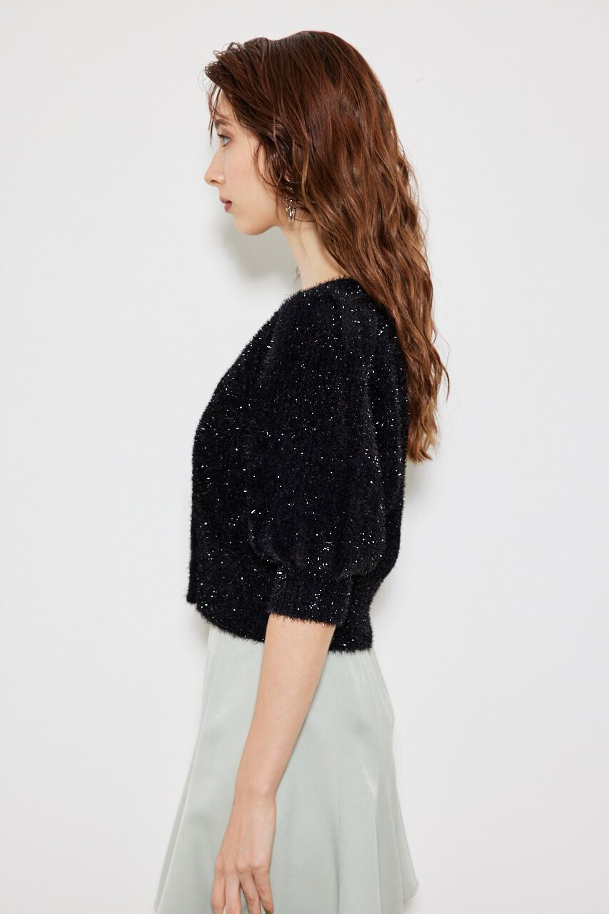 rienda「ラメシャギーカーデKnit TOP」|ニット・セーター|