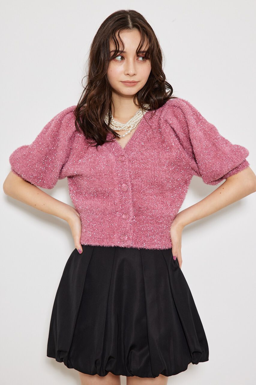 rienda「ラメシャギーカーデKnit TOP」|ニット・セーター|