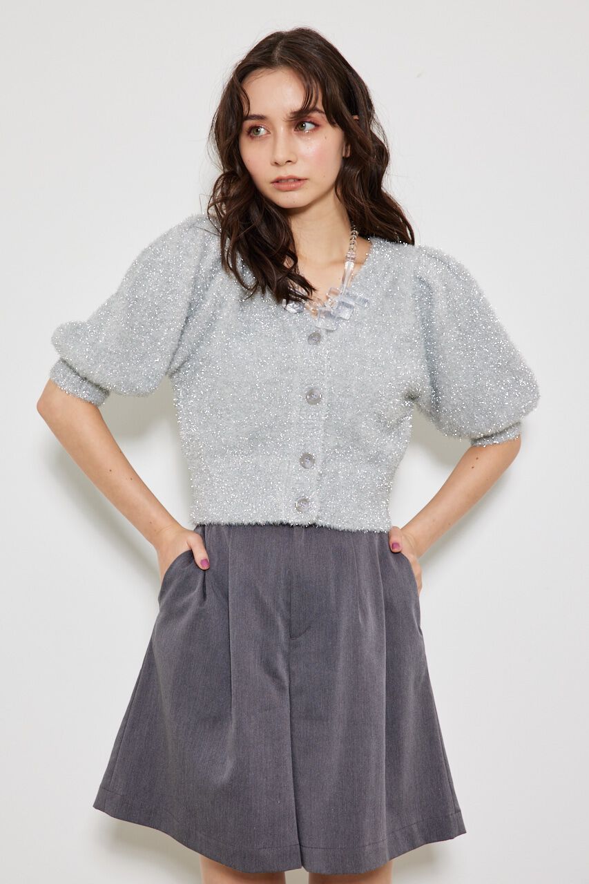 rienda「ラメシャギーカーデKnit TOP」|ニット・セーター|