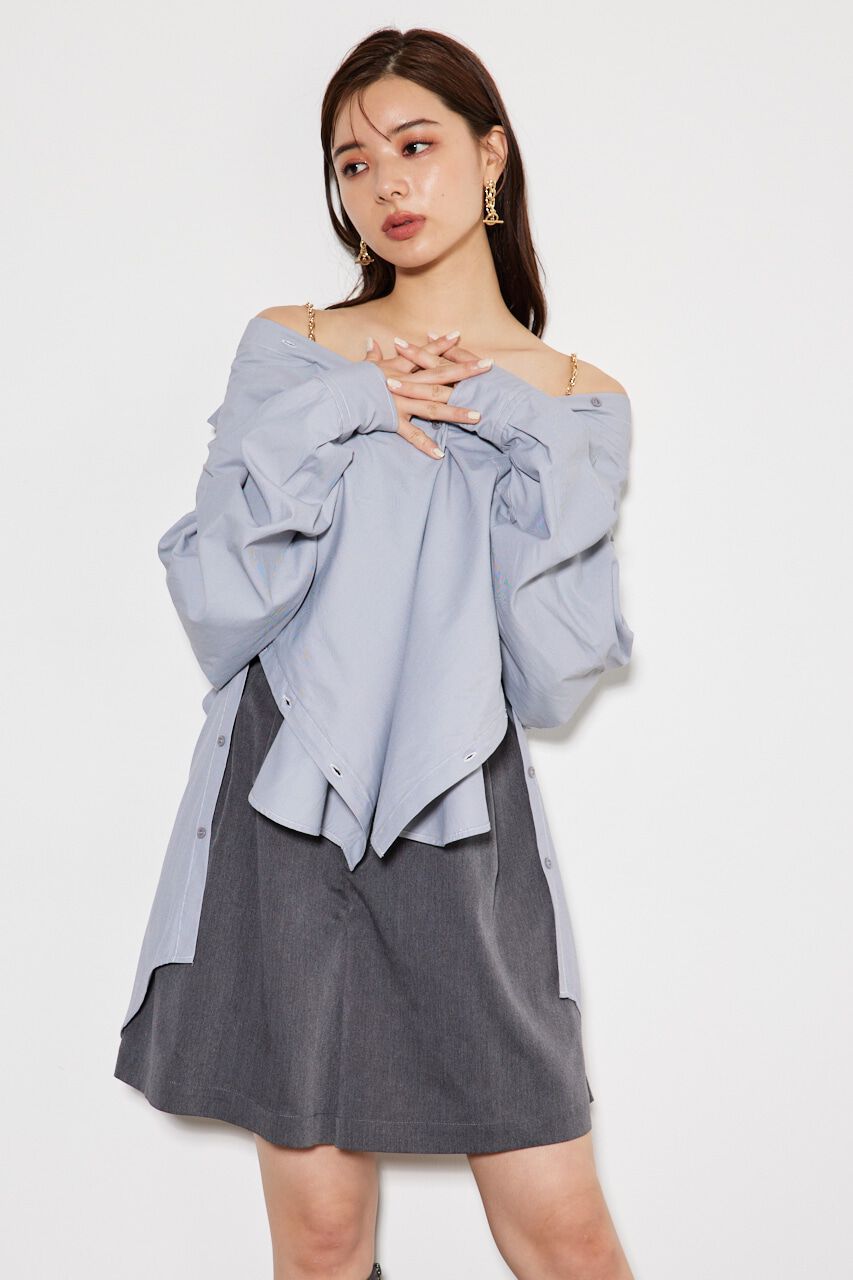 rienda「2wayチェーンオフショルBLS」|シャツ・ブラウス|