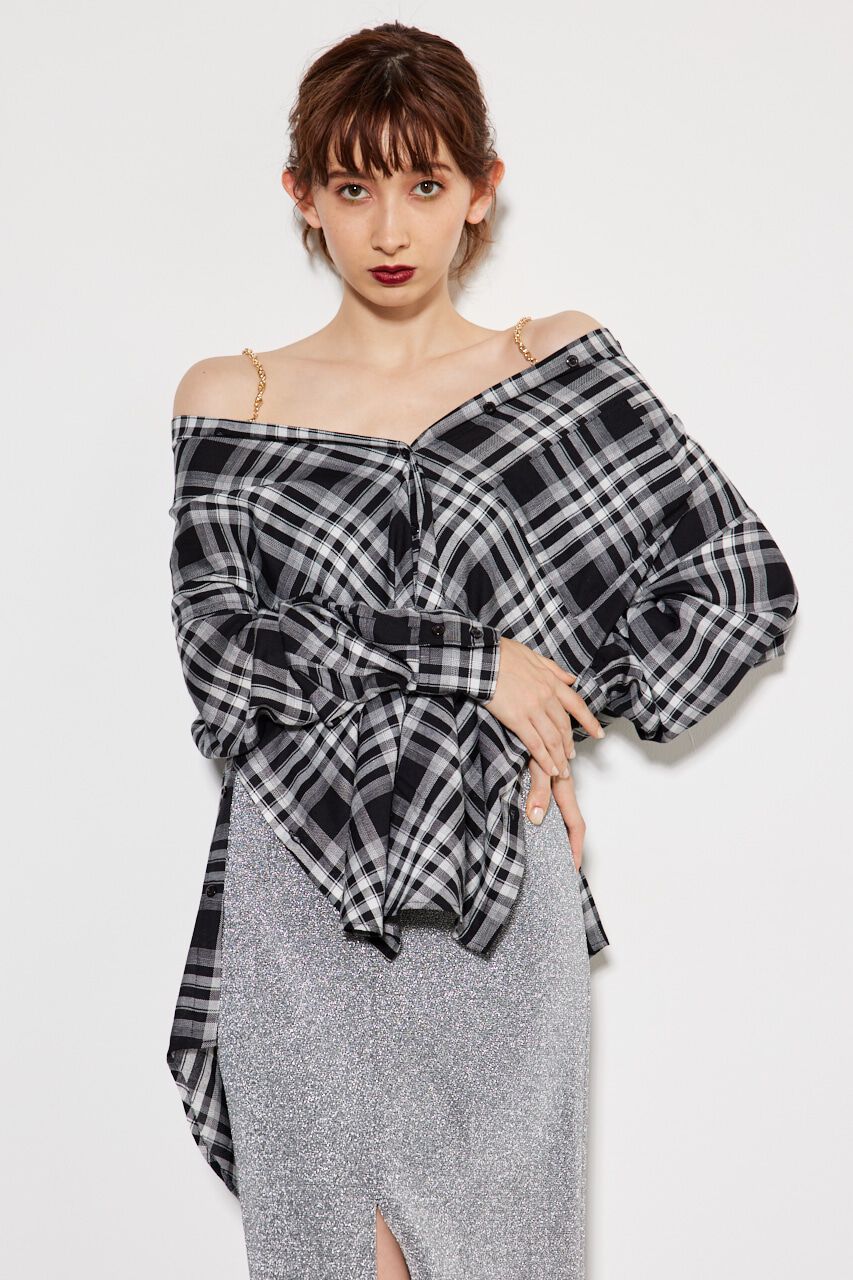 rienda「2wayチェーンオフショルBLS」|シャツ・ブラウス|