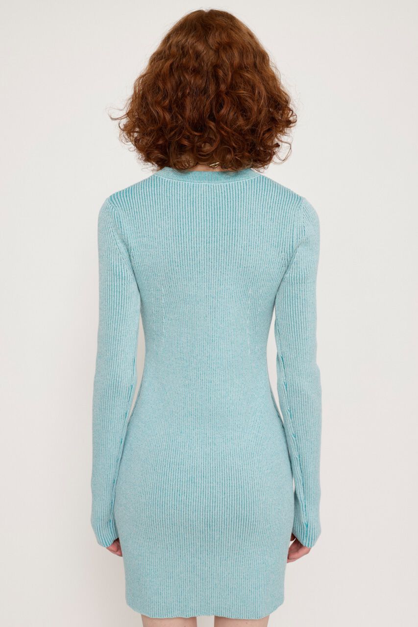 SLY「BI-COLOR RIB ショートワンピース」|ワンピース|