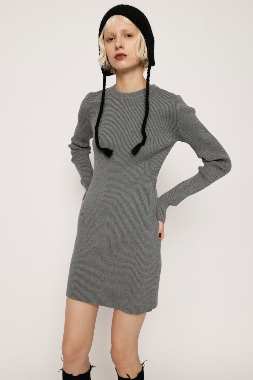 SLY「BI-COLOR RIB ショートワンピース」|ワンピース|