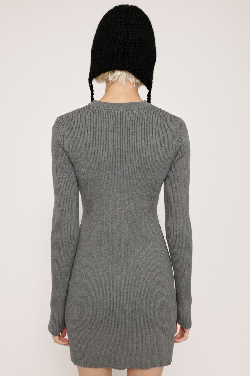 SLY「BI-COLOR RIB ショートワンピース」|ワンピース|