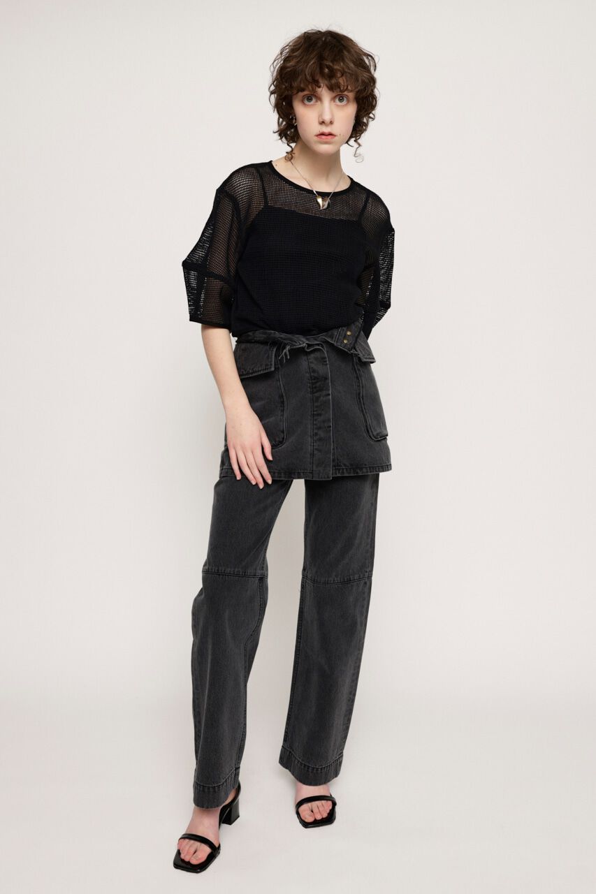 SLY「ワークワイドパンツ デニムパンツ ジーンズ」|デニム|