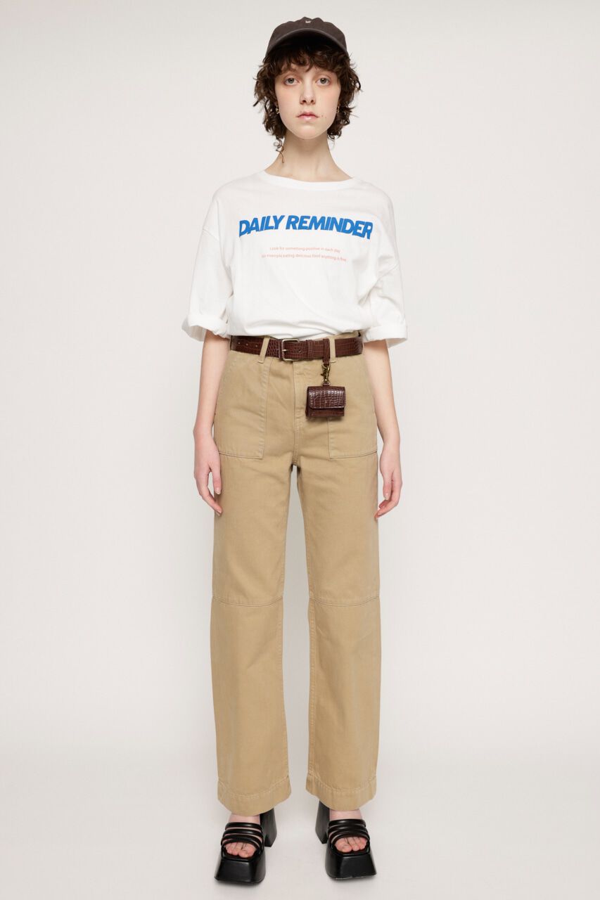 SLY「ワークワイドパンツ デニムパンツ ジーンズ」|デニム|BEG