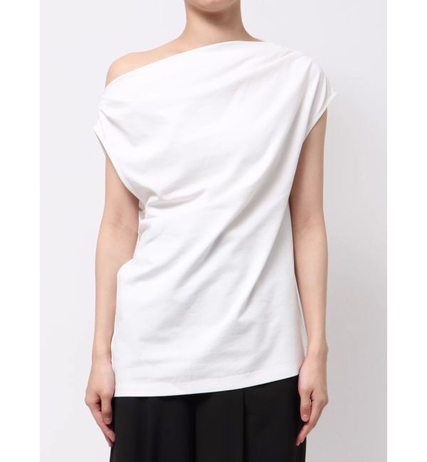 ELENDEEK「ASYMMETRY DRAPE CS」|Tシャツ・カットソー|