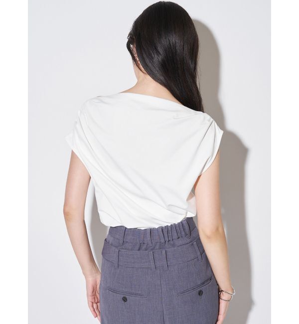 ELENDEEK「ASYMMETRY DRAPE CS」|Tシャツ・カットソー|