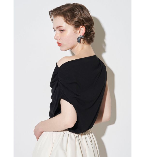 ELENDEEK「ASYMMETRY DRAPE CS」|Tシャツ・カットソー|