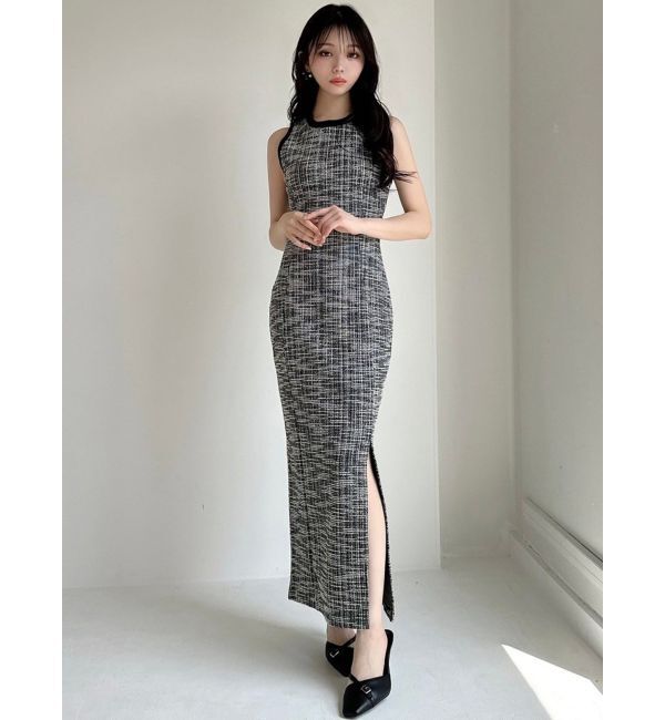 RESEXXY「カットツイードロングワンピース【セットアップ着用可能】」|ワンピース|