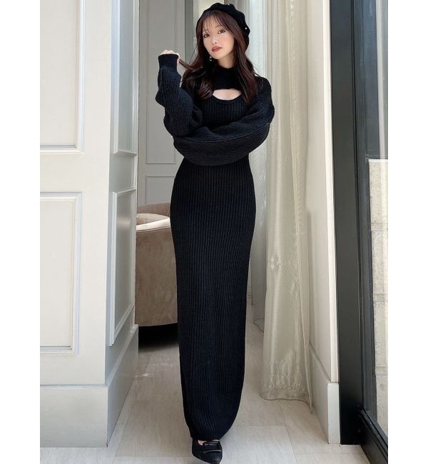 RESEXXY「メランジアンサンブルニットワンピース」|ワンピース|