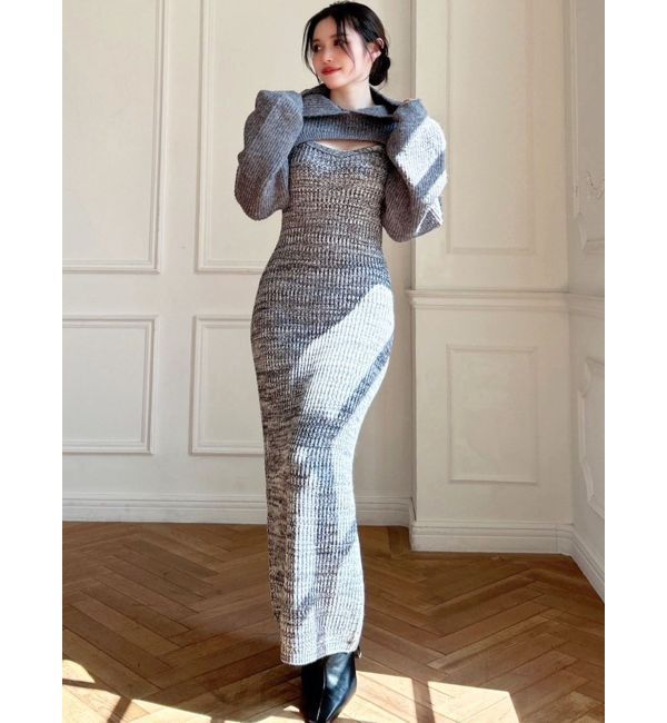 RESEXXY「メランジアンサンブルニットワンピース」|ワンピース|