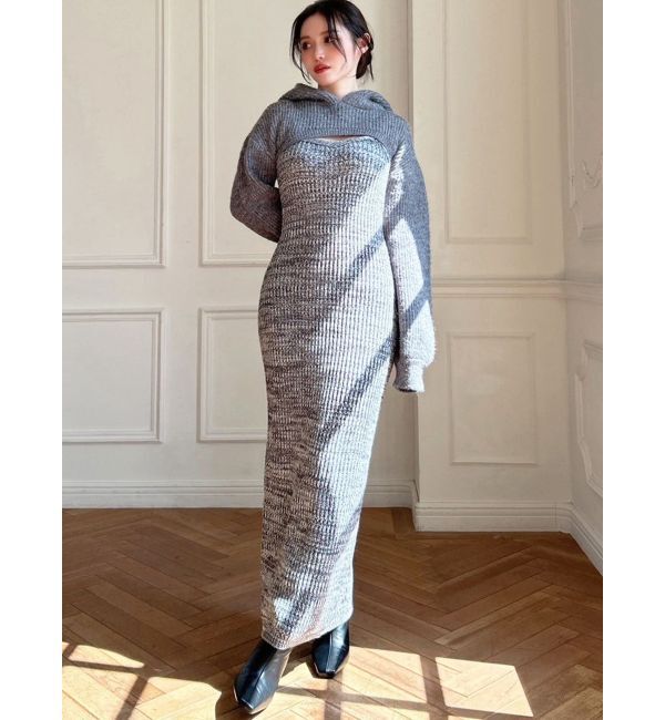 RESEXXY「メランジアンサンブルニットワンピース」|ワンピース|