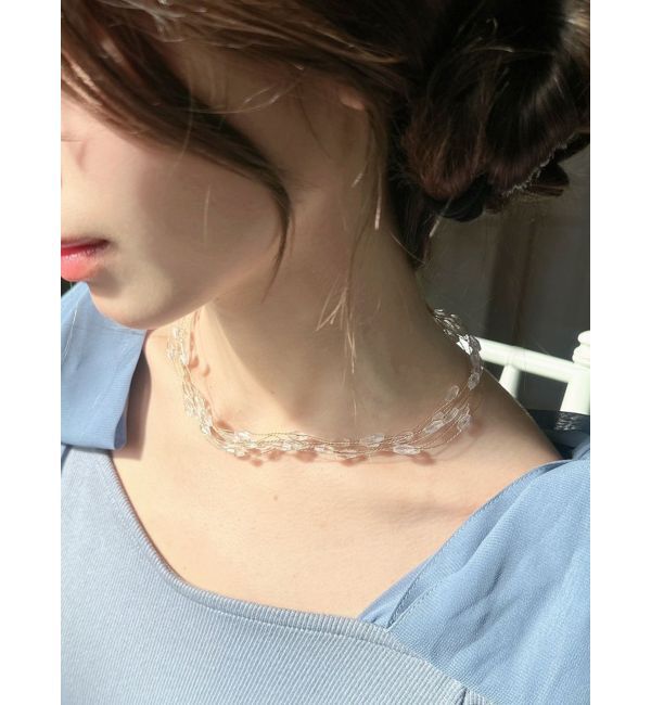 RESEXXY「多連シャイニークリアネックレス」|ネックレス|クリア