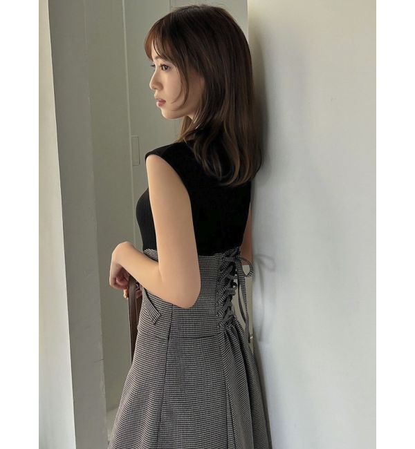 dazzlin「ミニチェックコルセットワンピース」|ワンピース|