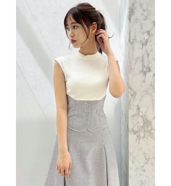 dazzlin「ミニチェックコルセットワンピース」|ワンピース|