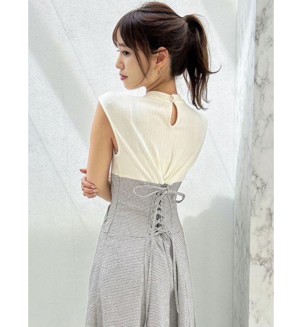 dazzlin「ミニチェックコルセットワンピース」|ワンピース|