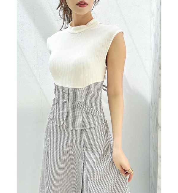 dazzlin「ミニチェックコルセットワンピース」|ワンピース|