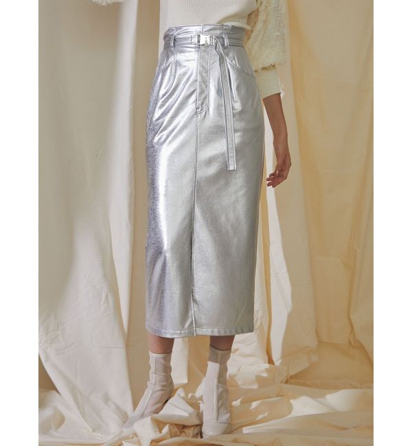 dazzlin「メタリックストレートスカート」|スカート|