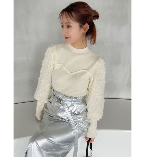 dazzlin「メタリックストレートスカート」|スカート|