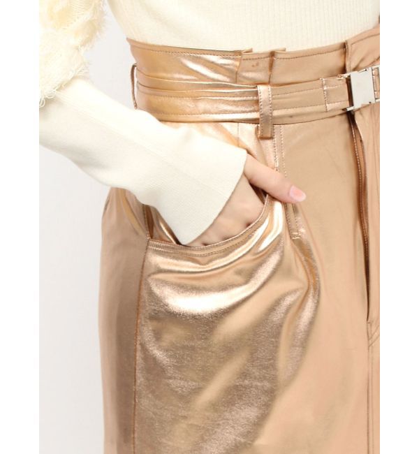 dazzlin「メタリックストレートスカート」|スカート|