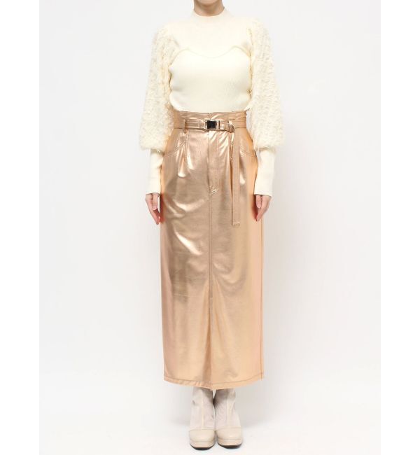 dazzlin「メタリックストレートスカート」|スカート|