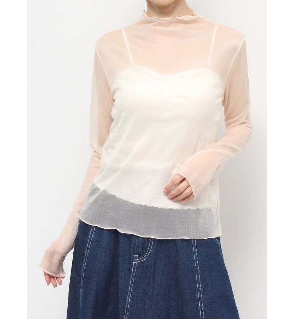 dazzlin「シアーグロスインナーカットソー」|Tシャツ・カットソー|ベージュ