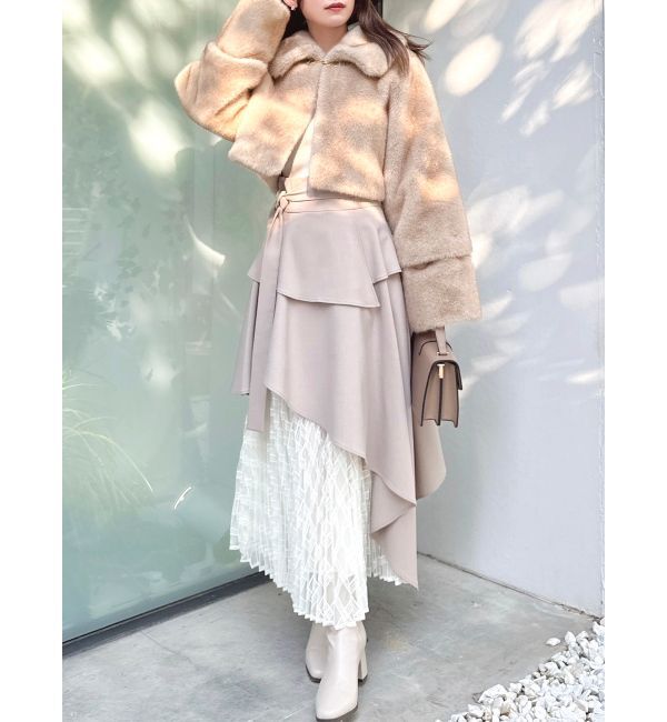 dazzlin「アシメティアードプリーツスカート」|スカート|