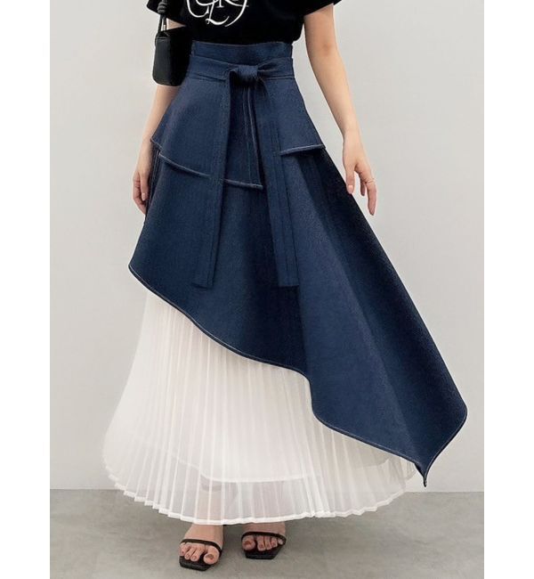 dazzlin「アシメティアードプリーツスカート」|スカート|