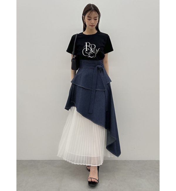 dazzlin「アシメティアードプリーツスカート」|スカート|