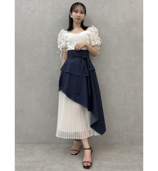 dazzlin「アシメティアードプリーツスカート」|スカート|
