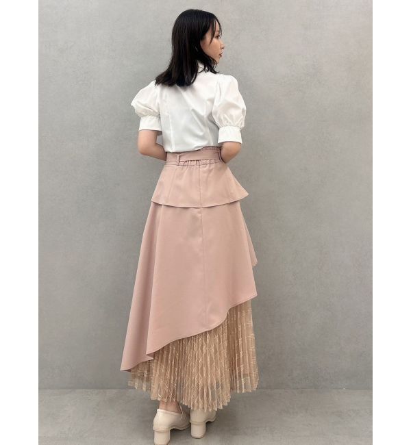 dazzlin「アシメティアードプリーツスカート」|スカート|