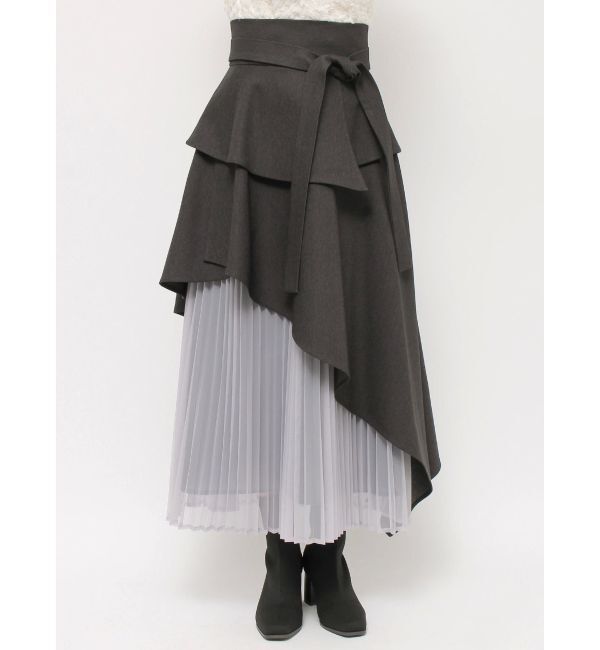 dazzlin「アシメティアードプリーツスカート」|スカート|