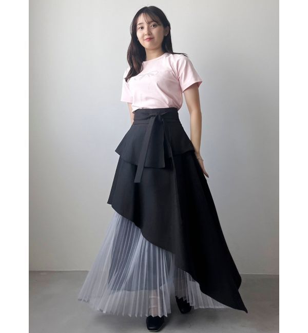 dazzlin「アシメティアードプリーツスカート」|スカート|