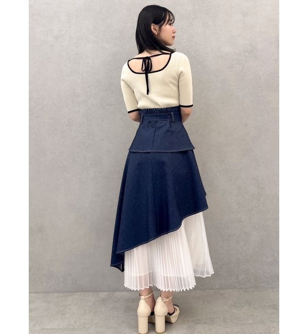 dazzlin「アシメティアードプリーツスカート」|スカート|