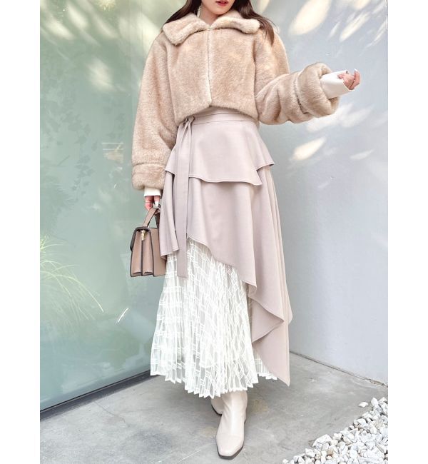 dazzlin「アシメティアードプリーツスカート」|スカート|