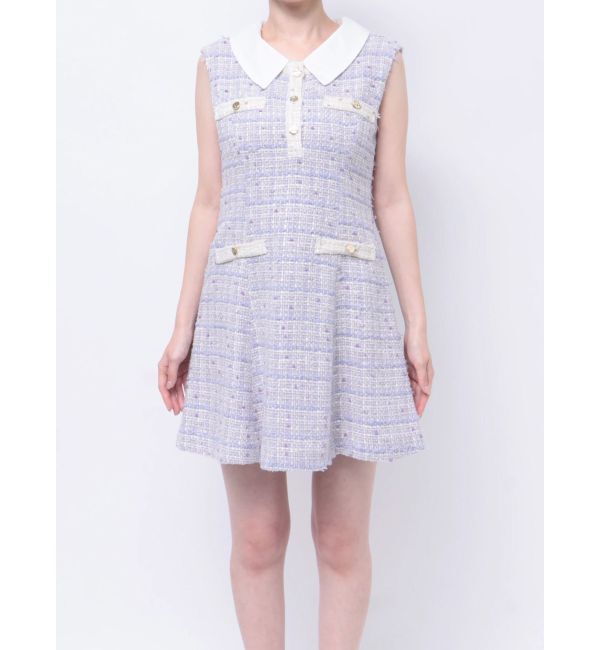 dazzlin「ラメツイードフレアミニワンピース」|ワンピース|