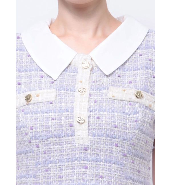 dazzlin「ラメツイードフレアミニワンピース」|ワンピース|