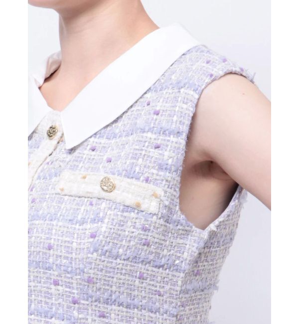 dazzlin「ラメツイードフレアミニワンピース」|ワンピース|