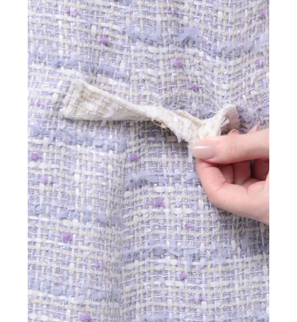 dazzlin「ラメツイードフレアミニワンピース」|ワンピース|