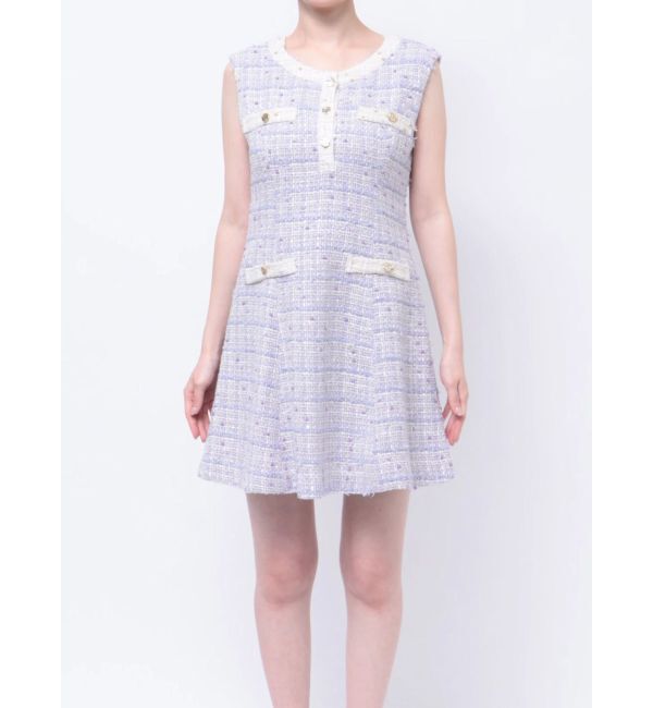 dazzlin「ラメツイードフレアミニワンピース」|ワンピース|