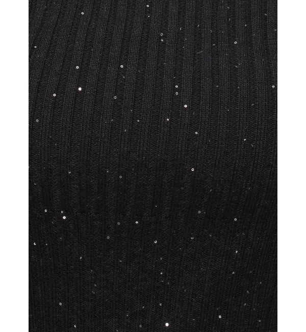 dazzlin「ハイネックミニスパンコールシアーニット」|ニット・セーター|