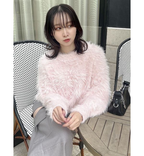 dazzlin「シャギークルーニットトップス」|ニット・セーター|