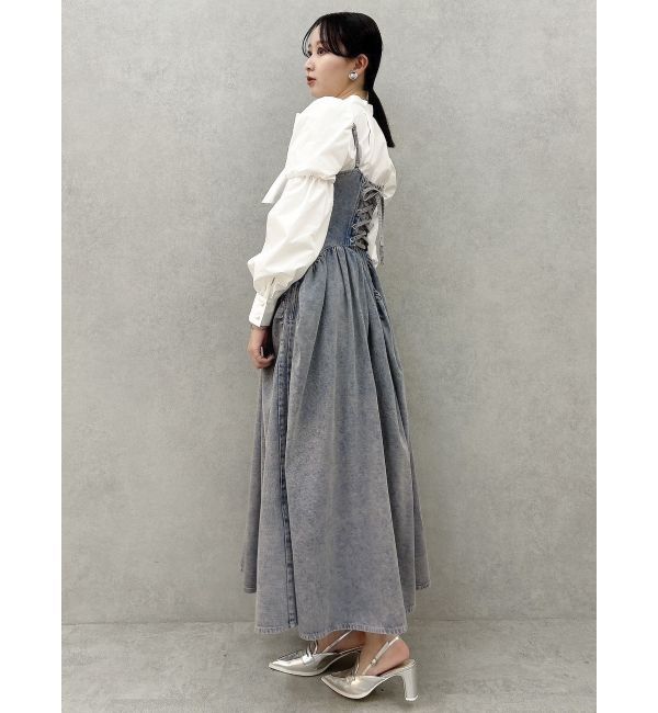 dazzlin「デニムベルトギャザーキャミワンピース」|ワンピース|