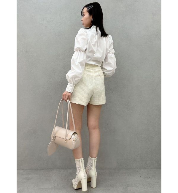 dazzlin「ペプラムボリュームスリーブボウタイブラウス」|シャツ・ブラウス|