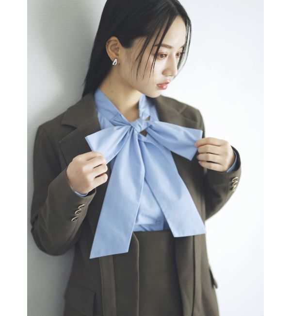 dazzlin「ペプラムボリュームスリーブボウタイブラウス」|シャツ・ブラウス|