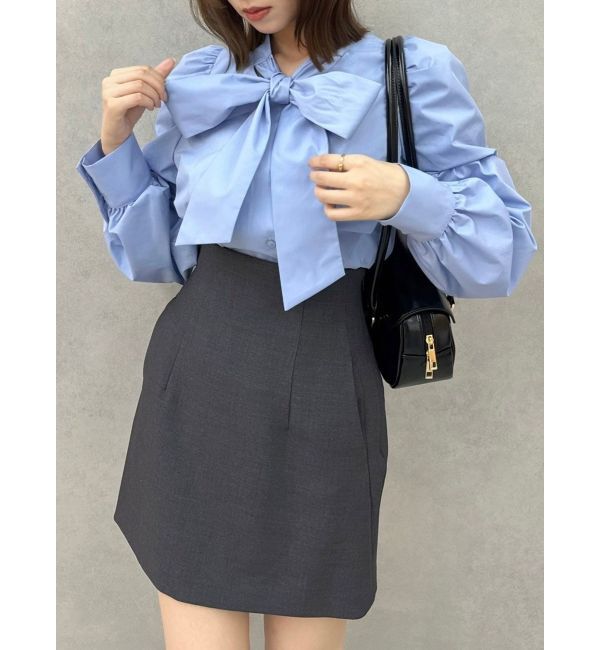 dazzlin「ペプラムボリュームスリーブボウタイブラウス」|シャツ・ブラウス|