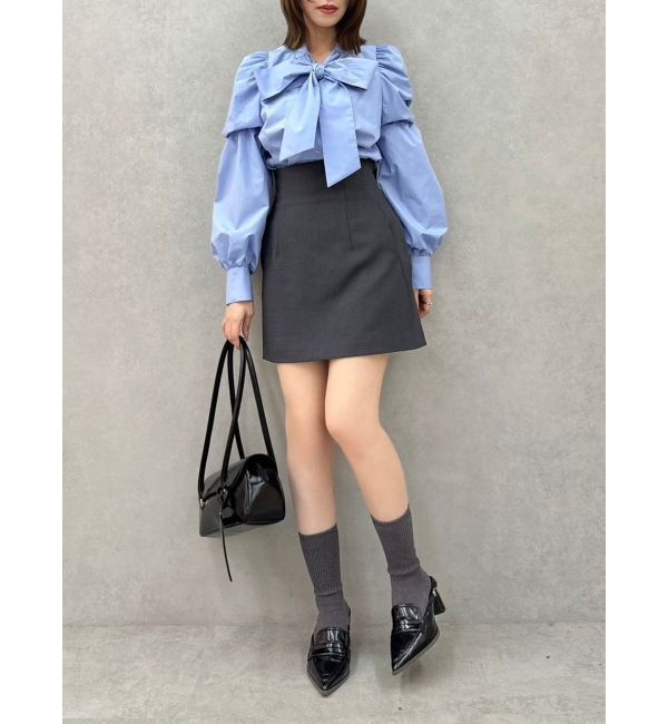 dazzlin「ペプラムボリュームスリーブボウタイブラウス」|シャツ・ブラウス|