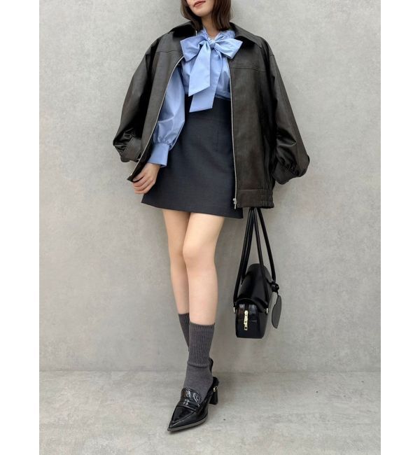 dazzlin「ペプラムボリュームスリーブボウタイブラウス」|シャツ・ブラウス|