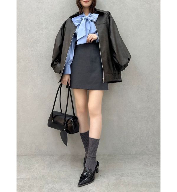 dazzlin「ペプラムボリュームスリーブボウタイブラウス」|シャツ・ブラウス|